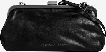 Spikes & Sparrow Clutch in Black: front