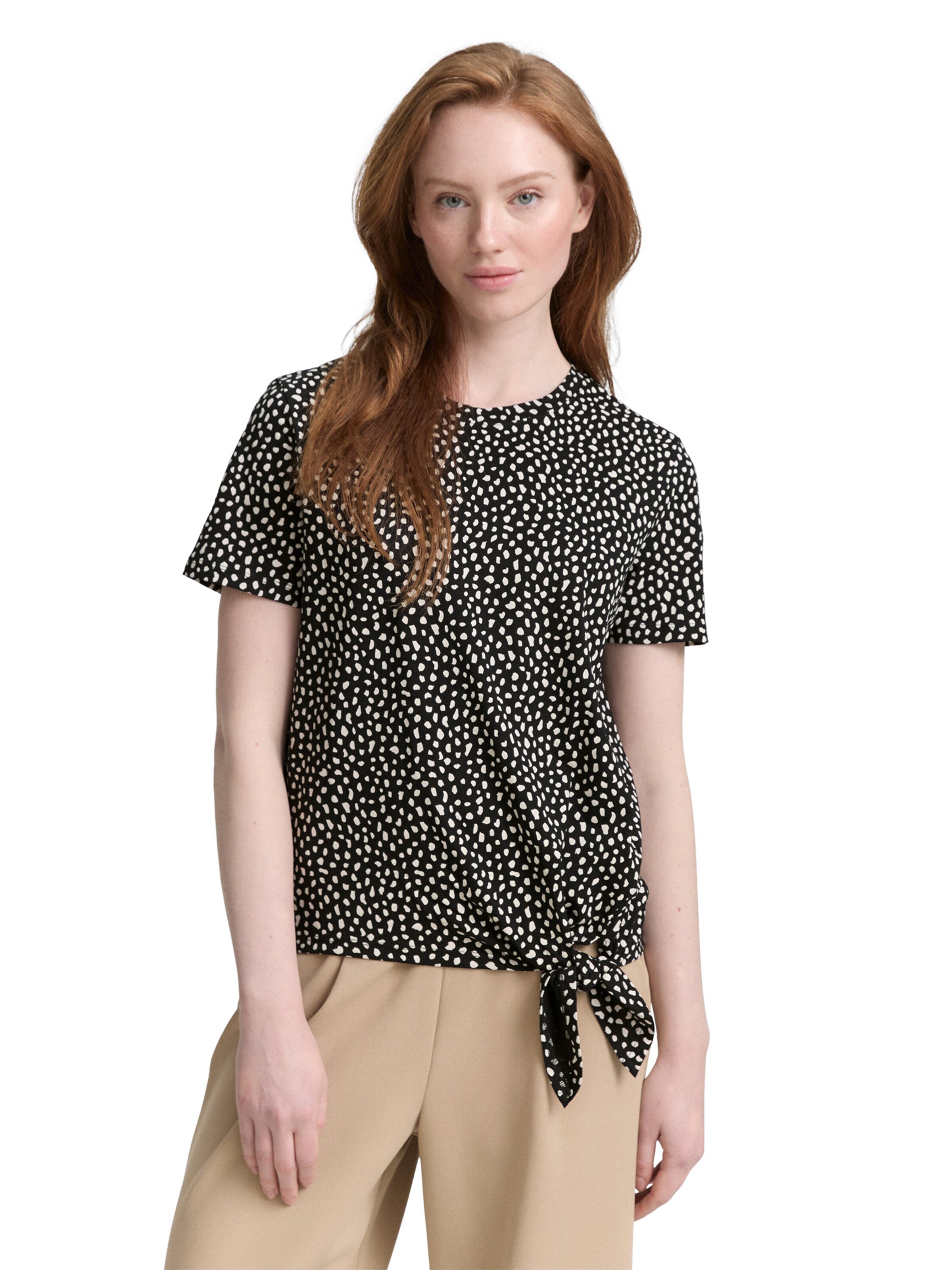 TOM TAILOR DENIM Μπλουζάκι σε μαύρο: μπροστά