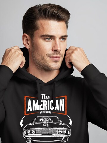 Neverless Sweatshirt 'American Muscle Car' in Black