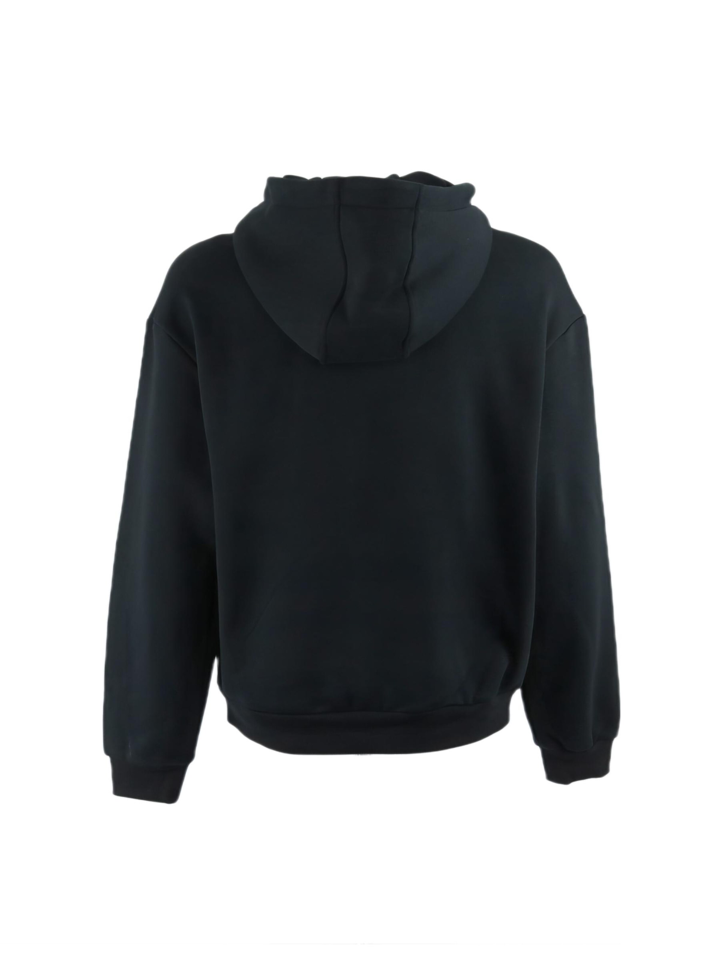 HEFTYKA Zip-Up Hoodie in Black