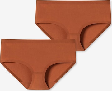 SCHIESSER Slip ' Invisible Cotton ' in Braun: Vorderseite