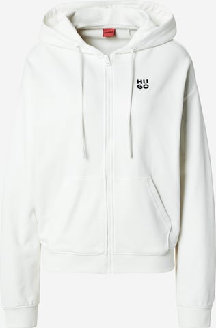 HUGO Sweatjakke 'Dalfine' i hvid: forside