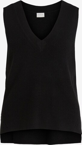 VILA Knitted Vest 'Ril' in Black: front