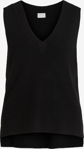 VILA Knitted Vest 'Ril' in Black: front