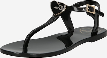 Infradito di Love Moschino in nero: frontale