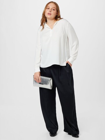 River Island Plus Wide Leg Bukser med lægfolder i sort