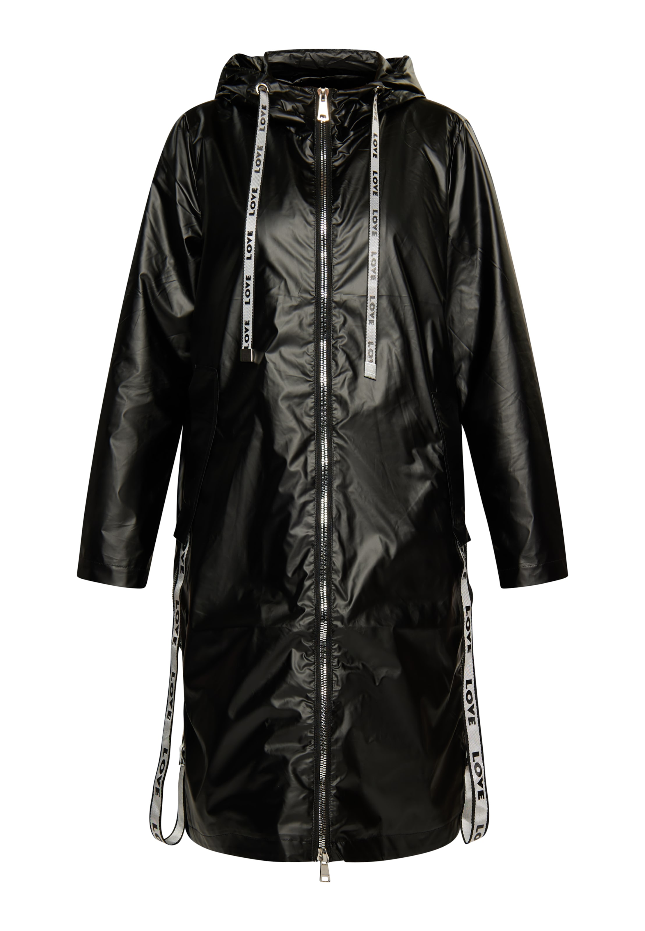 MYMO Overgangsfrakke i sort: forside