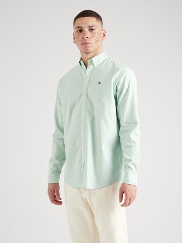 SCOTCH & SODA Regular fit Button Up Shirt 'Essential' in Green: front