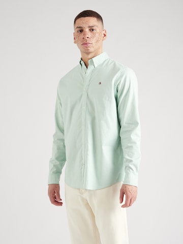 SCOTCH & SODA - Regular Fit Camisa 'Essential' em verde: frente