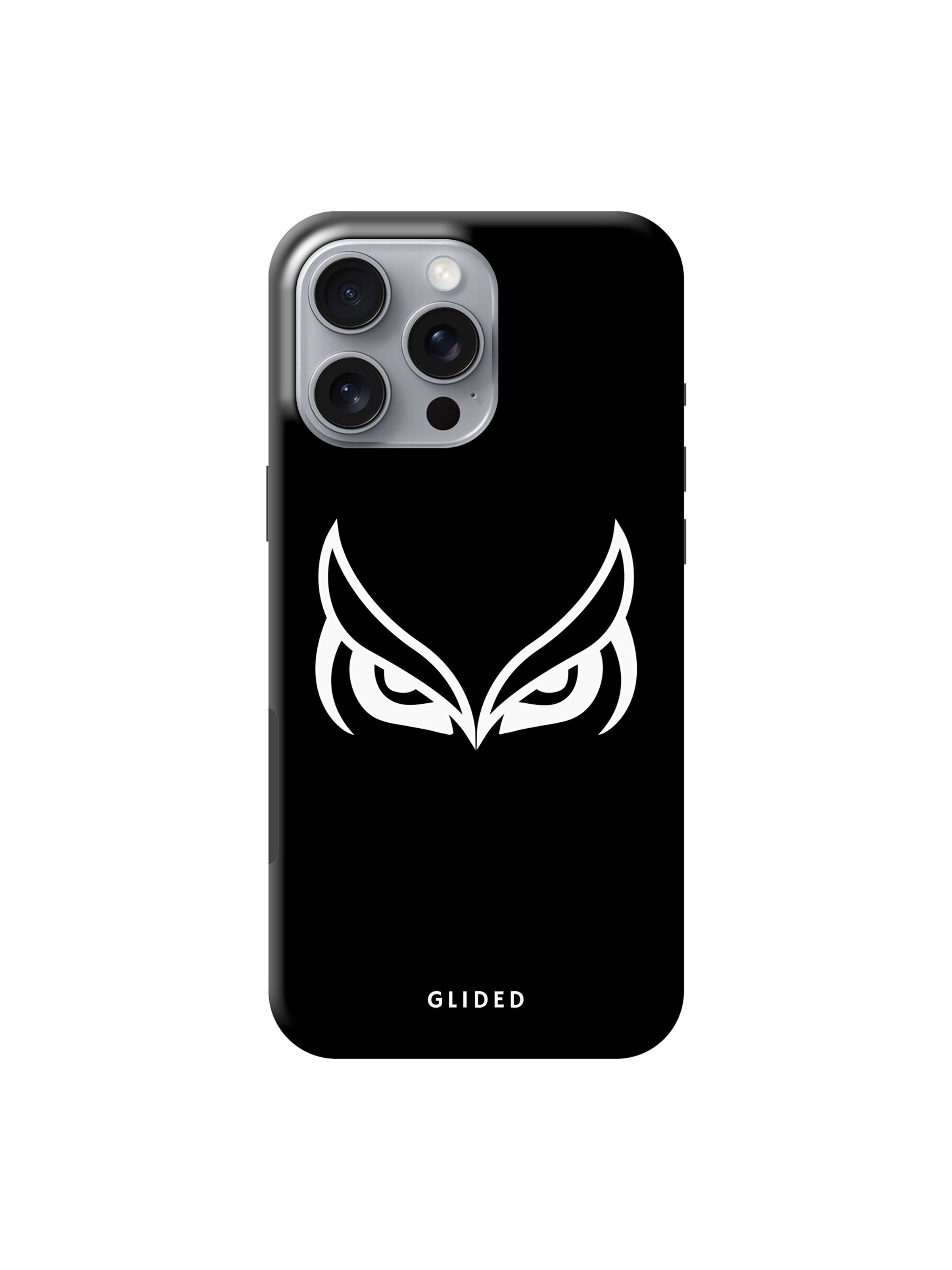 Glided Smartphone Case 'Dark owl Glided Handyhülle' in Black: front
