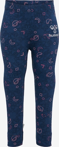 Hummel Skinny Leggings 'FIA' in Blauw: voorkant