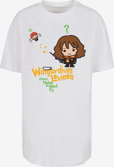 F4NT4STIC T-shirt 'Harry Potter Hermione Granger Wingardium Leviosa' en marron / curry / vert / blanc, Vue avec produit