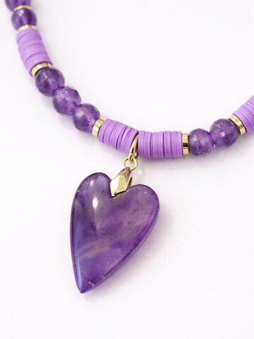 Secret Stones Necklace 'Purple Love' in Purple