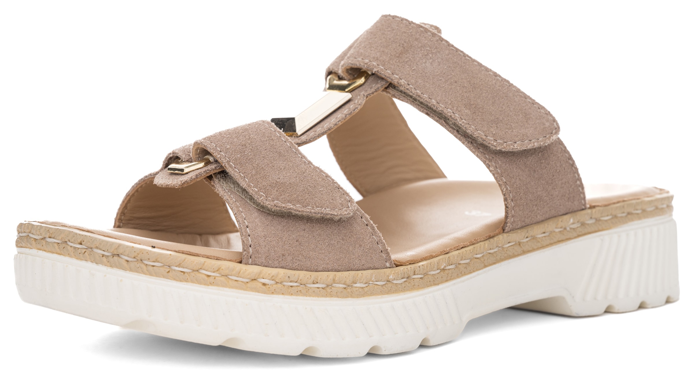 ARA Mules in Beige: front