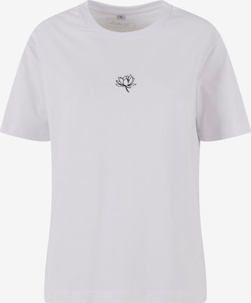 Tricou 'Lotus ' de la Miss Tee pe negru: față