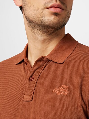 BLEND Poloshirt in Braun