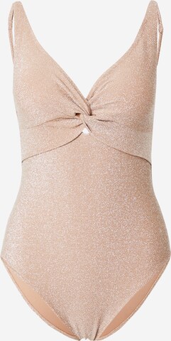 ONLY T-shirt Swimsuit 'Malibu' in Beige: front