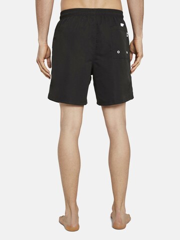 TOM TAILOR Badeshorts 'Jeremy' in Schwarz