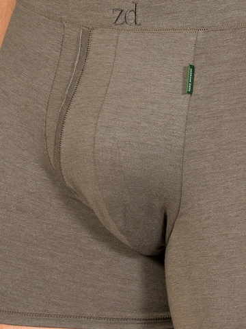 zd ZERO DEFECTS Boxershorts 'Heracles Soya Fly Front Boxer' in Groen