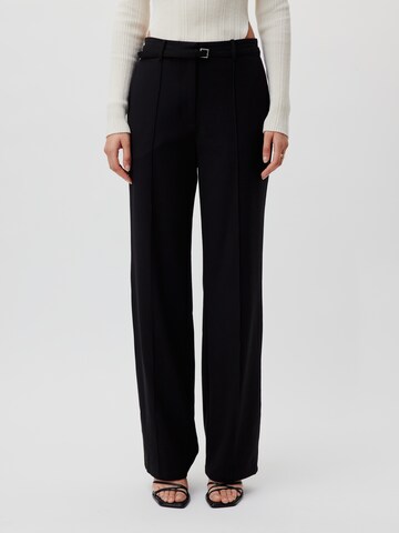 Wide leg Pantaloni 'Leany' de la LeGer by Lena Gercke pe negru: față