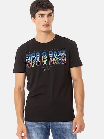 T-Shirt 'CT717' CIPO & BAXX en noir : devant