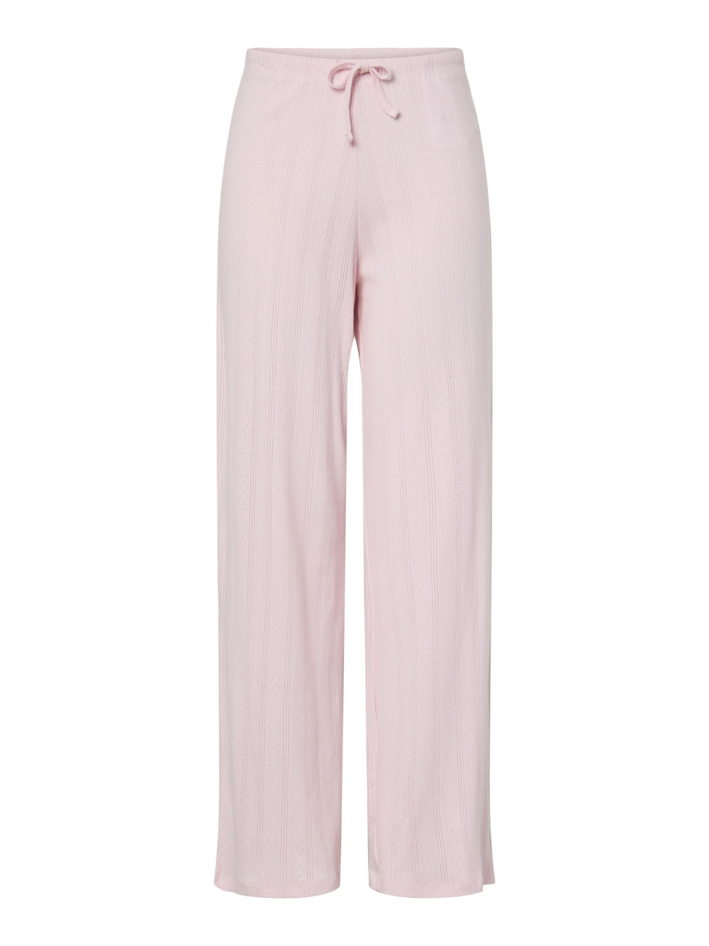 PIECES Regular Broek in Roze: voorkant