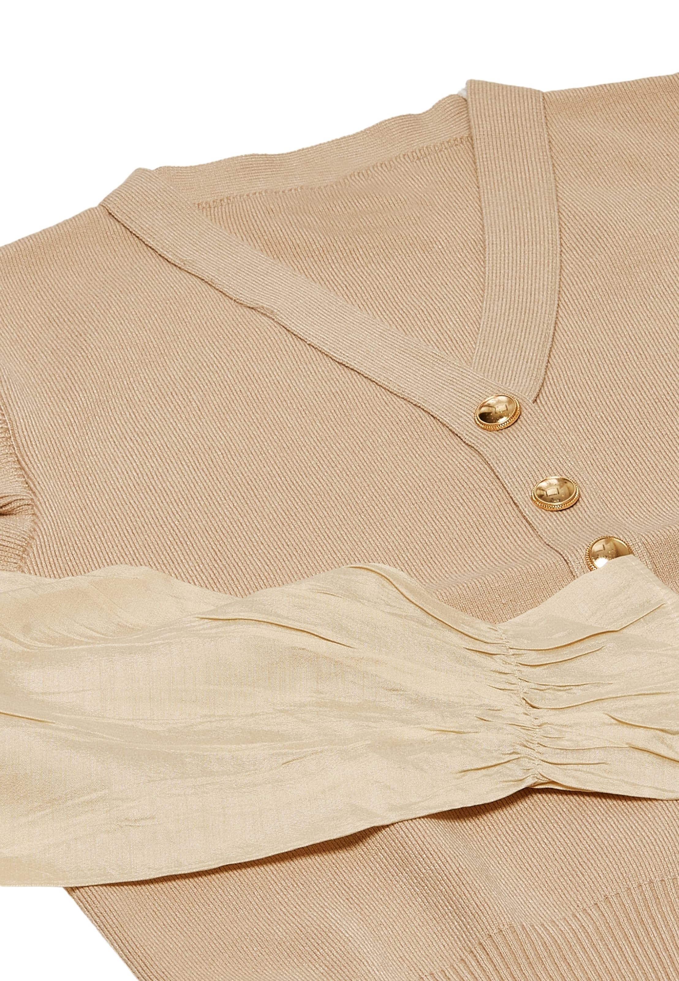 NAEMI - Casaco de malha em bege