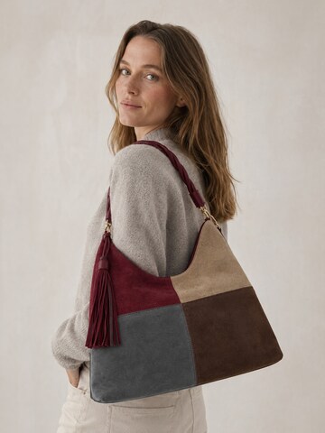 COLLEZIONE ALESSANDRO Shoulder Bag 'Patchwork' in Red