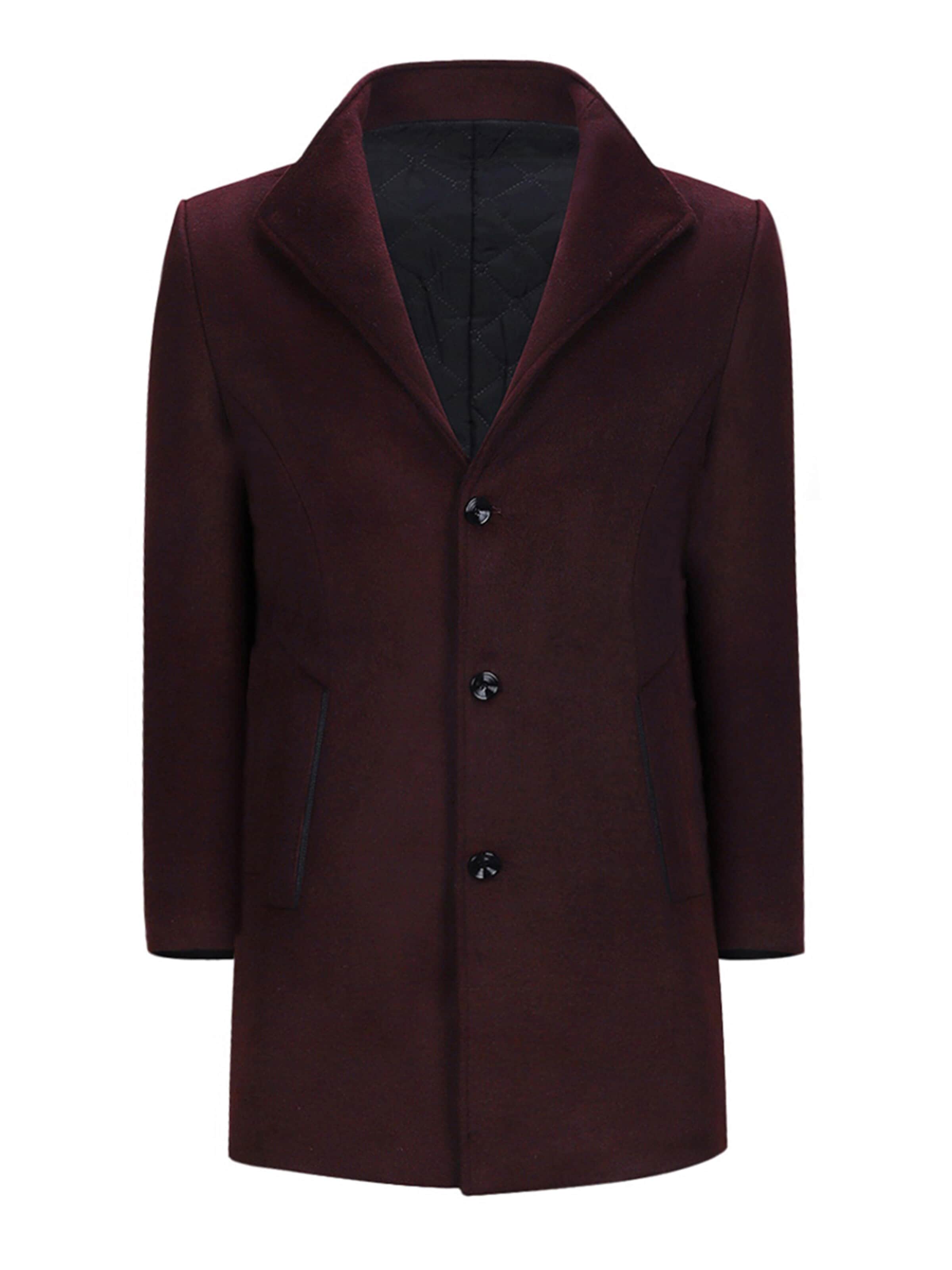 YOUTHUP Winter Coat 'Kontur' in Red: front