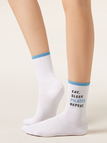 CALZEDONIA Socks 'Wellness' in White: front