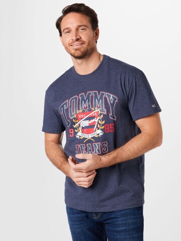 T-Shirt Tommy Jeans en bleu : devant