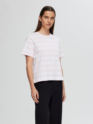 T-shirt SELECTED FEMME en rose : devant