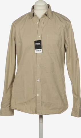 Closed Button Up Shirt in L in Beige: front