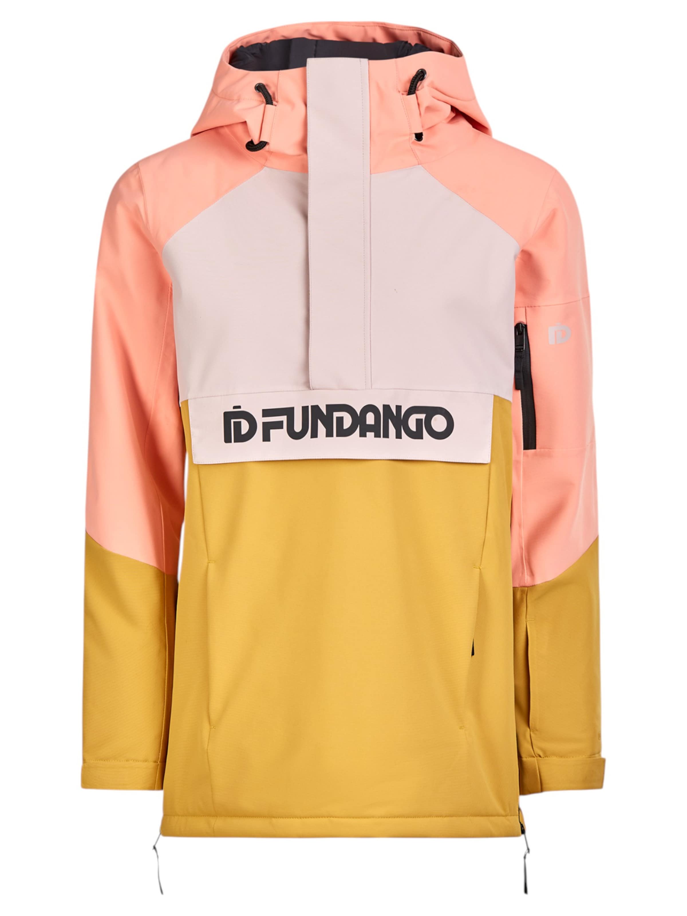 Fundango Outdoor jacket 'Birch ECO Logo Anorak' in Orange: front