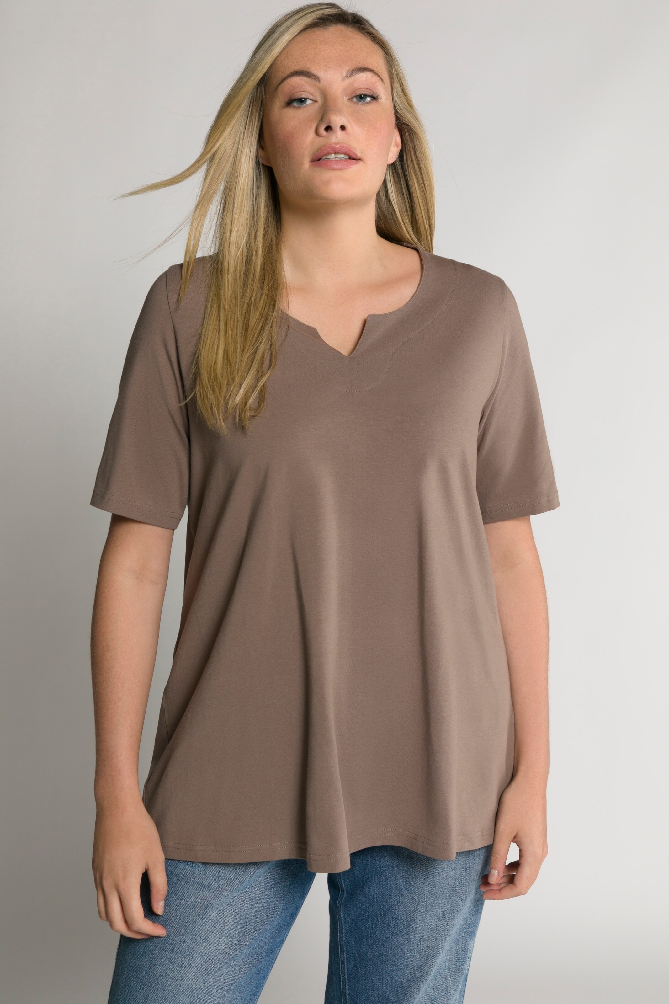 Frauen Shirts & Tops Ulla Popken T-Shirt in Braun - DY40715 Frauen Shirts & Tops Ulla Popken T-Shirt in Braun - DY40715