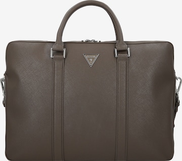GUESS Document Bag 'Milano' in Brown: front