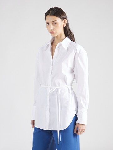 HUGO Blouse 'Eyole' in Wit: voorkant