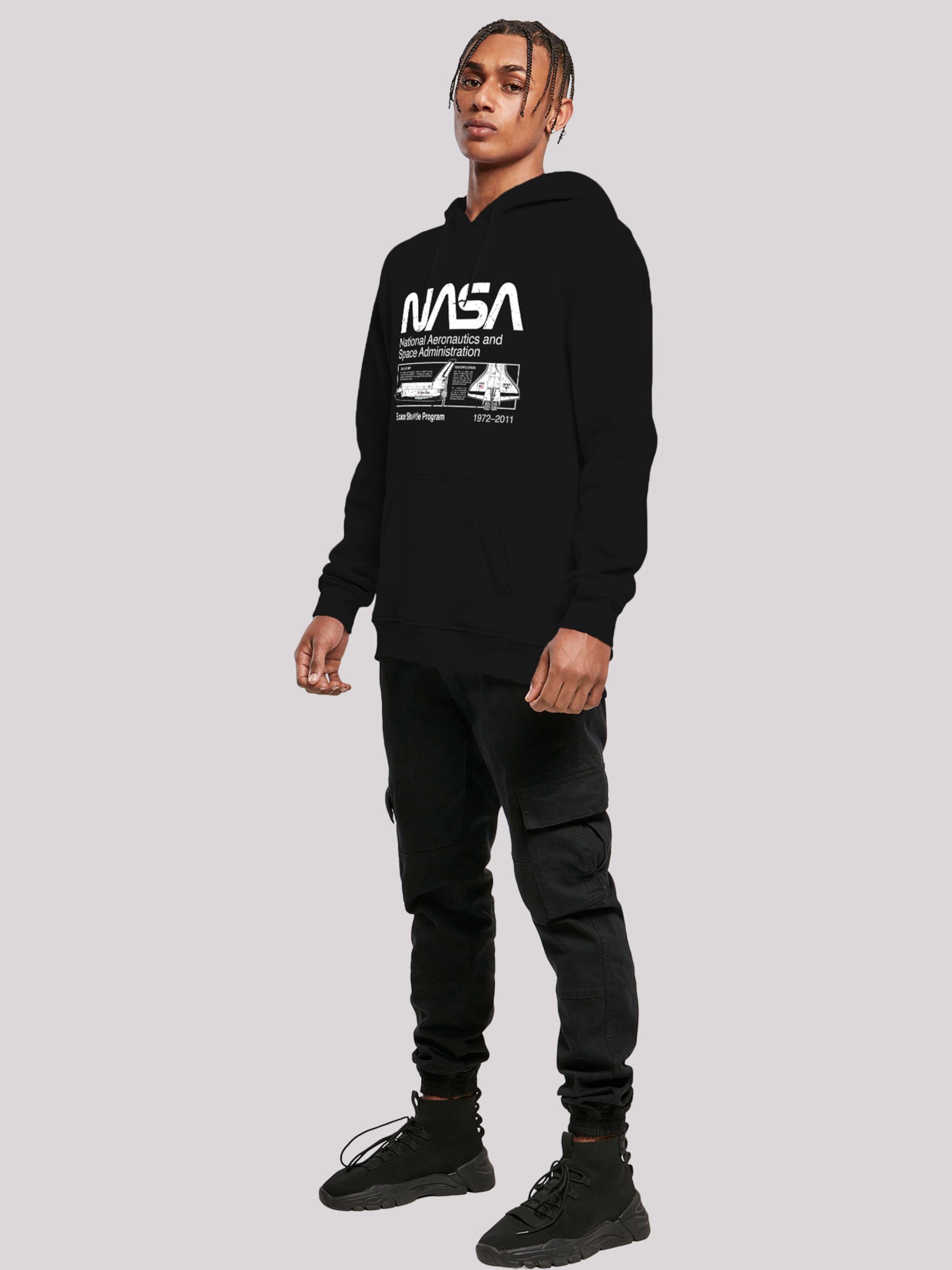 F4NT4STIC Sweatshirt 'NASA Classic Space Shuttle' in Black | ABOUT YOU