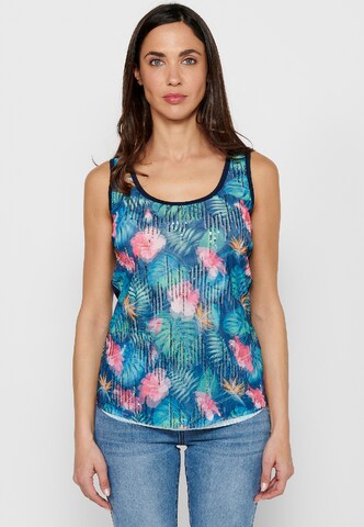 KOROSHI Top in Blue: front