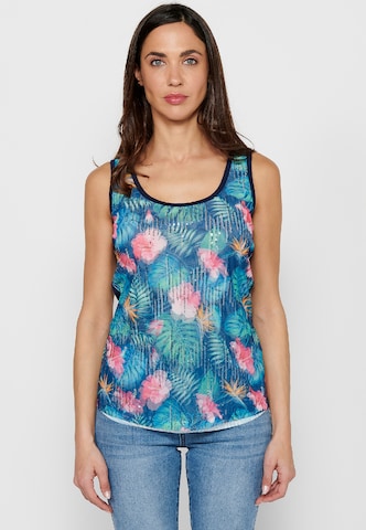 KOROSHI Top in Blue: front