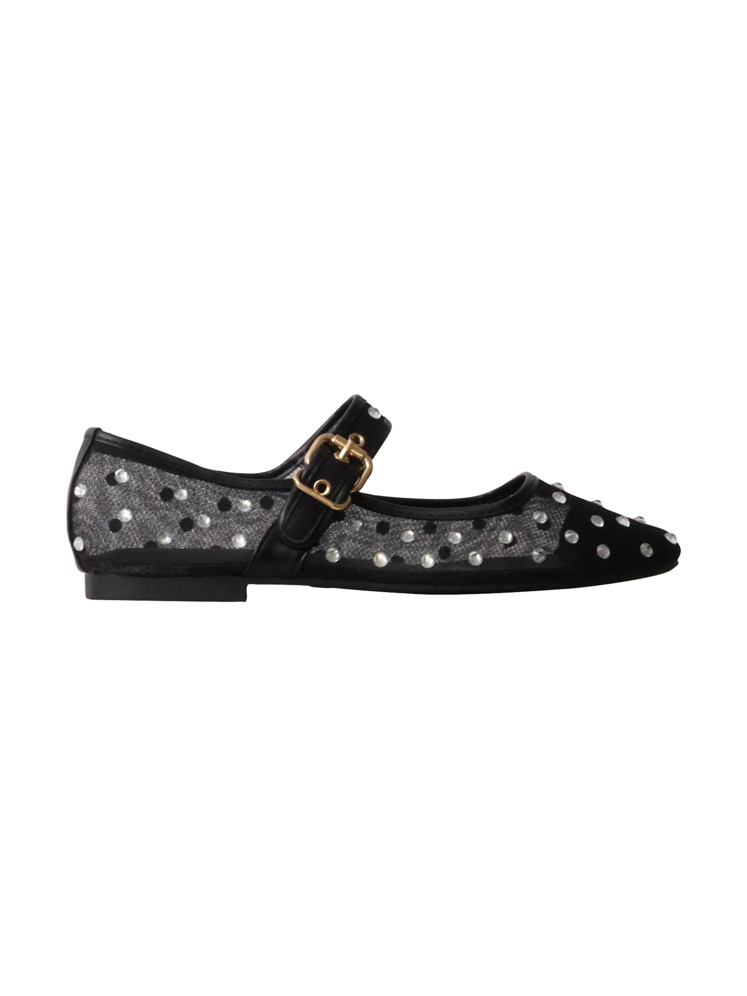 Super Mode Ballerina 'M&M Mira Max Ballerinas mit Riemchen' in Zwart