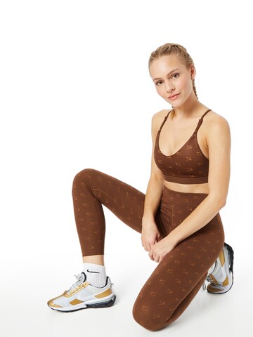 NIKE Bustier Sport-BH 'INDY' in Braun