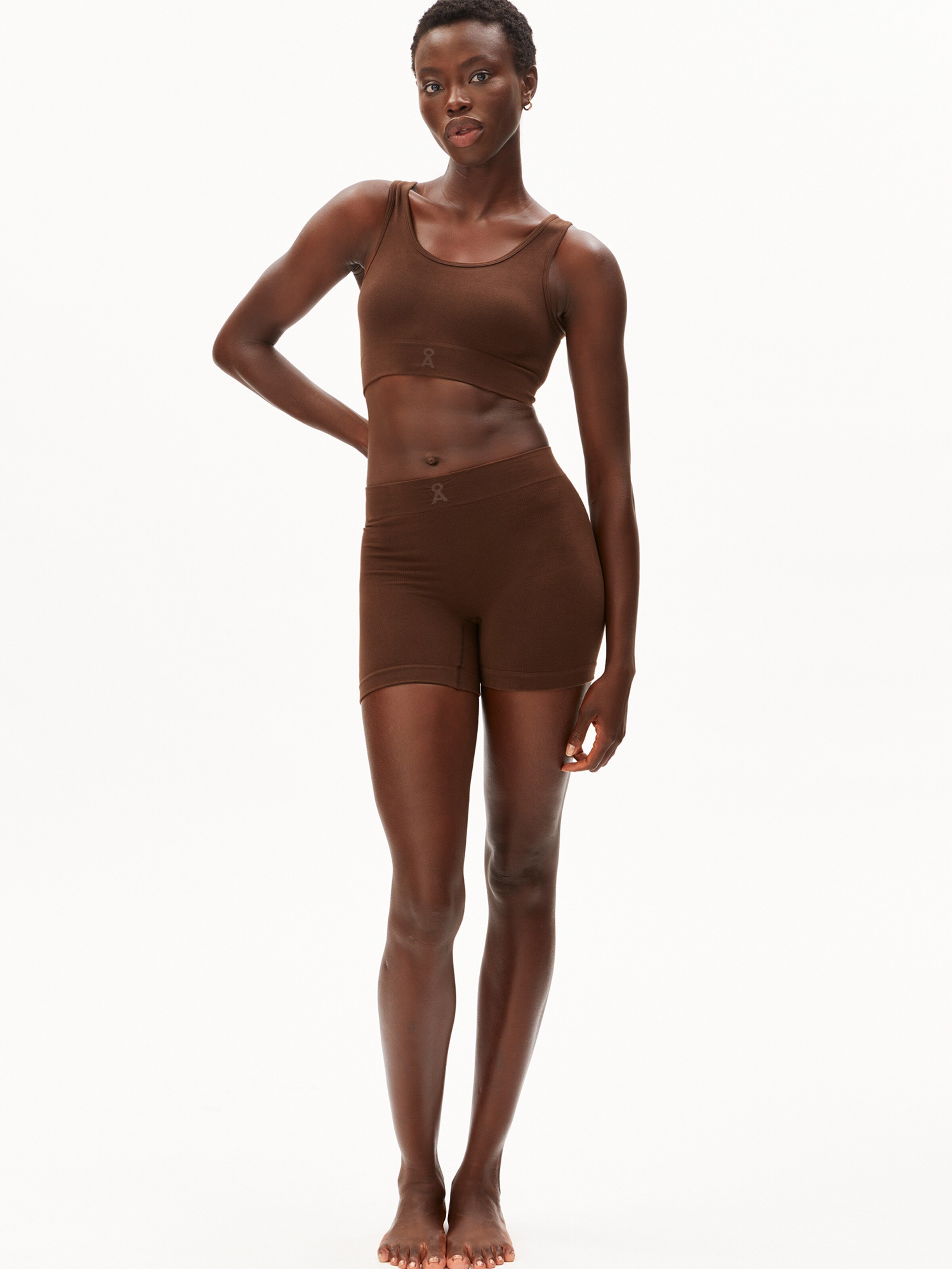 ARMEDANGELS Bustier BH in Bruin: voorkant