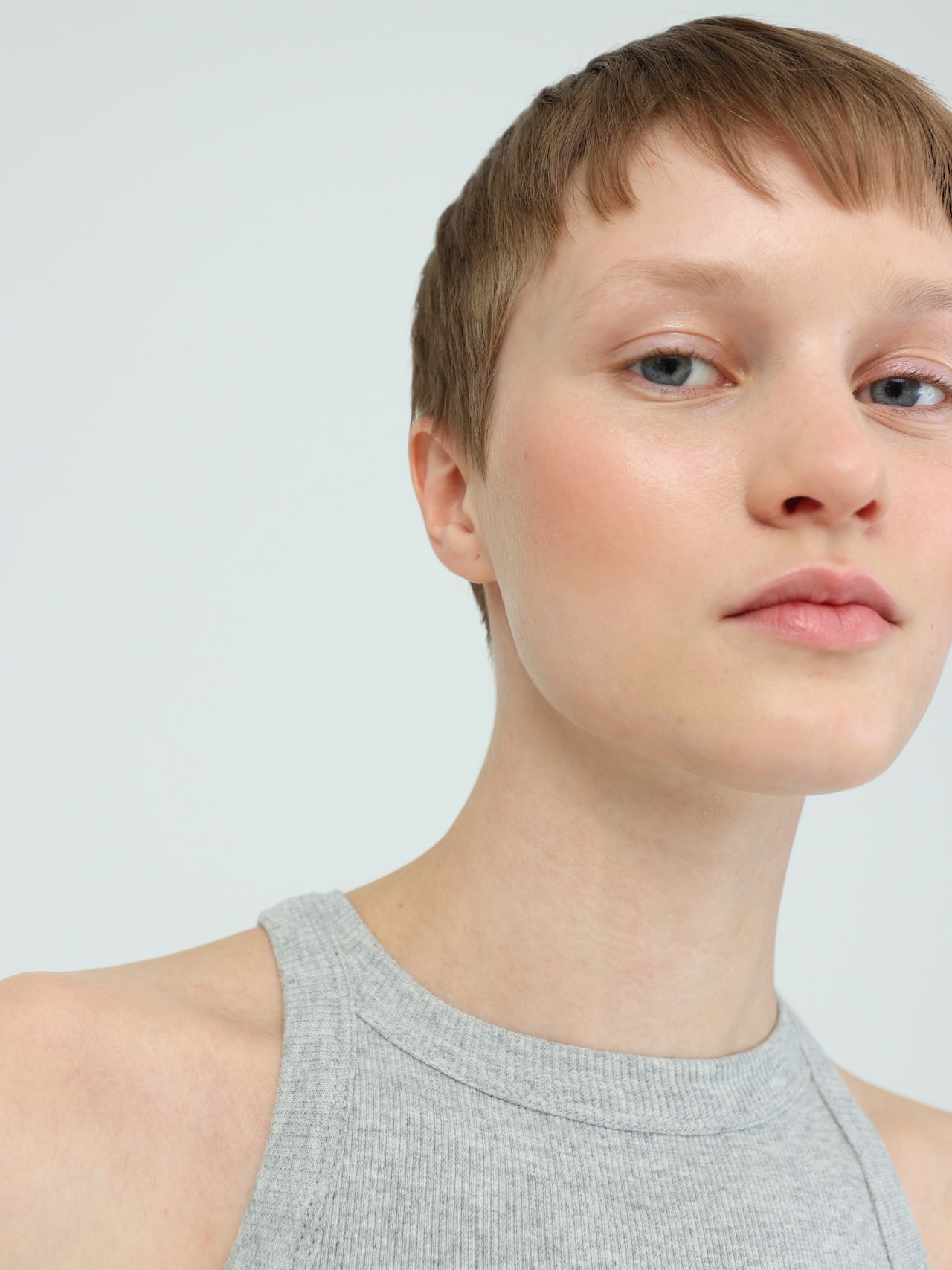 EDITED Top 'Lasmina' gris moteado