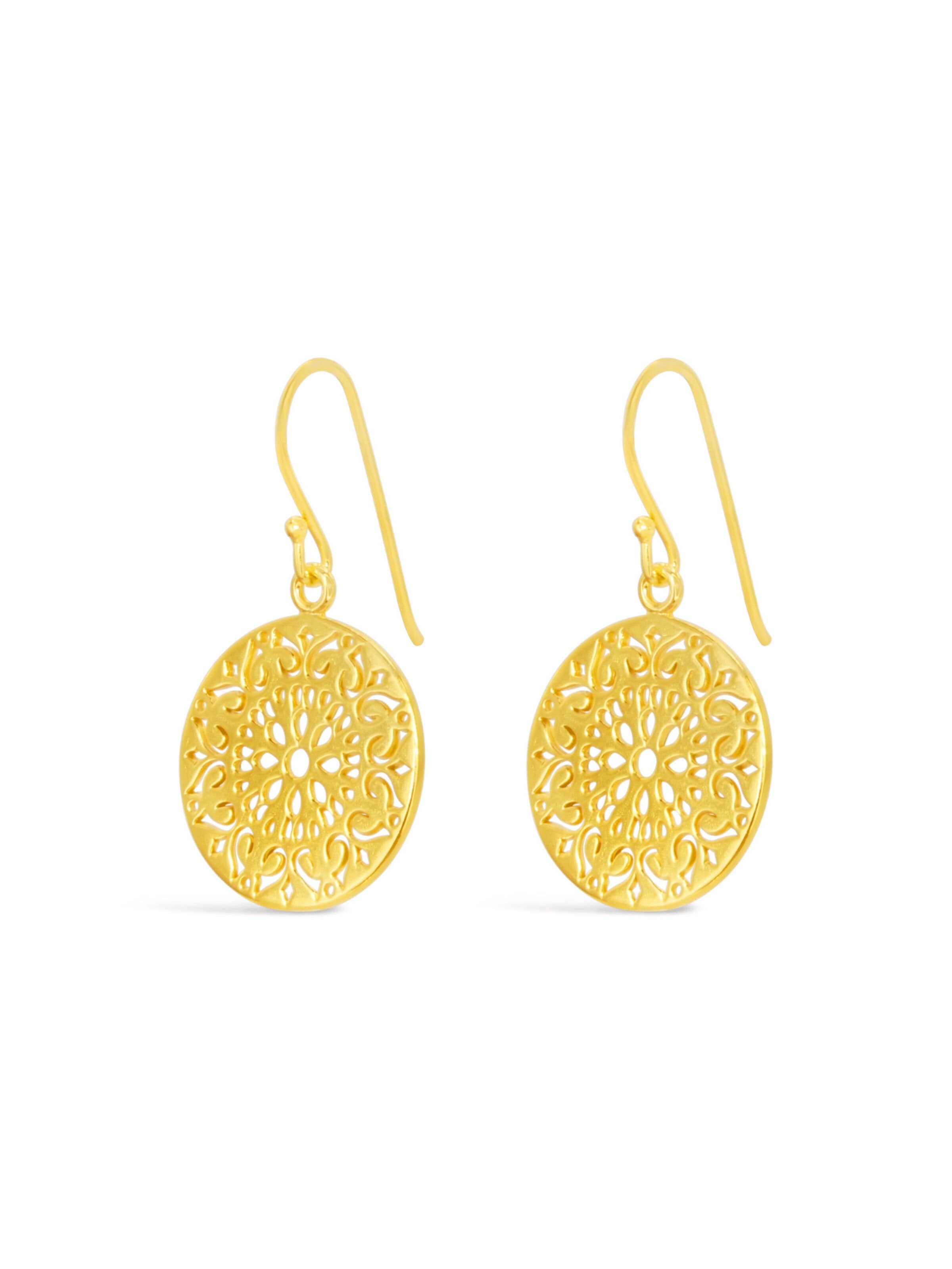 ARS-ARGENTI Ohrringe 'BURNISHED SUNSET'‌‌‌‌ in Gold: Vorderseite