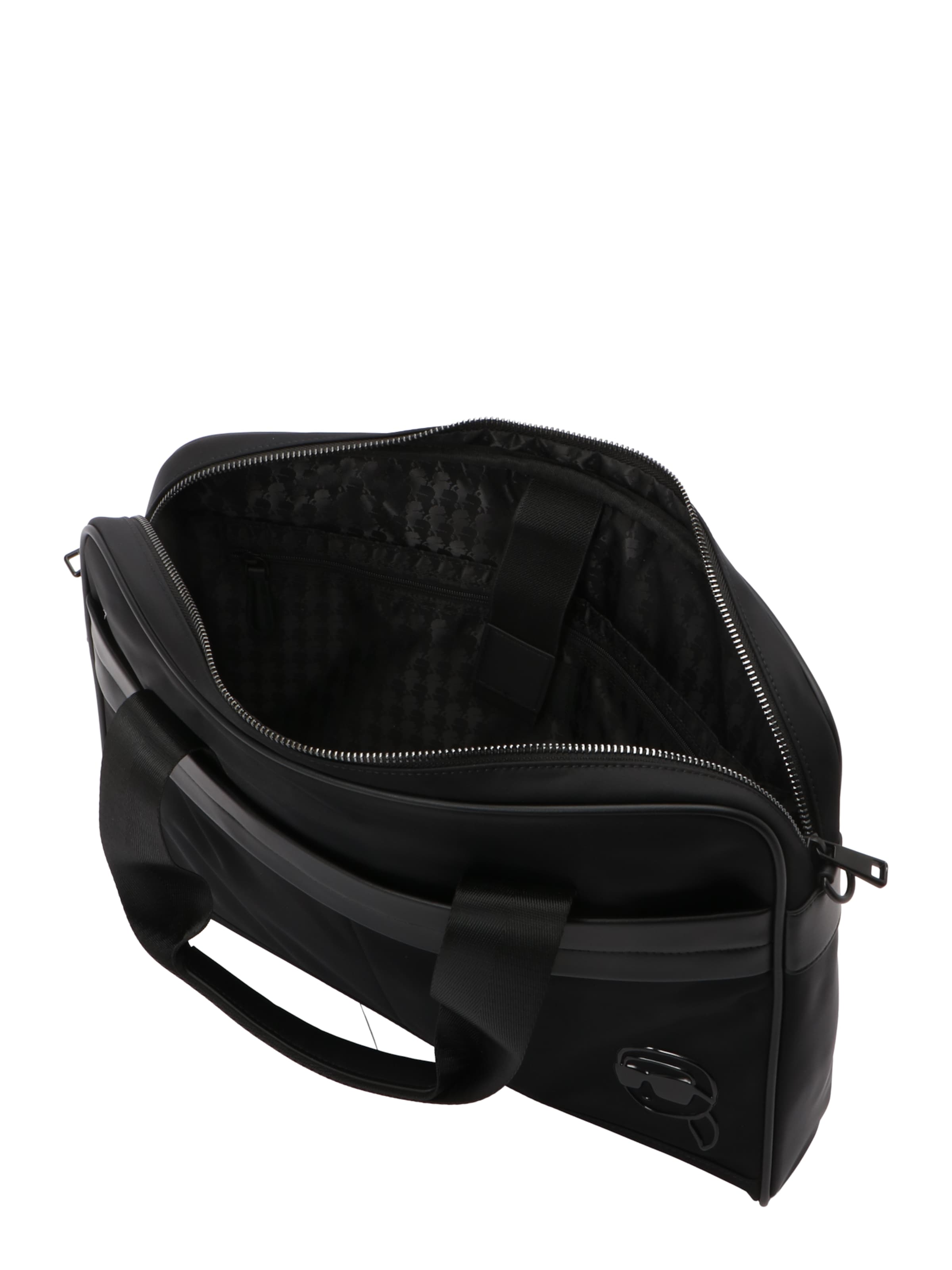 Karl Lagerfeld - Bolsa para portátil 'IKON' en negro: arriba