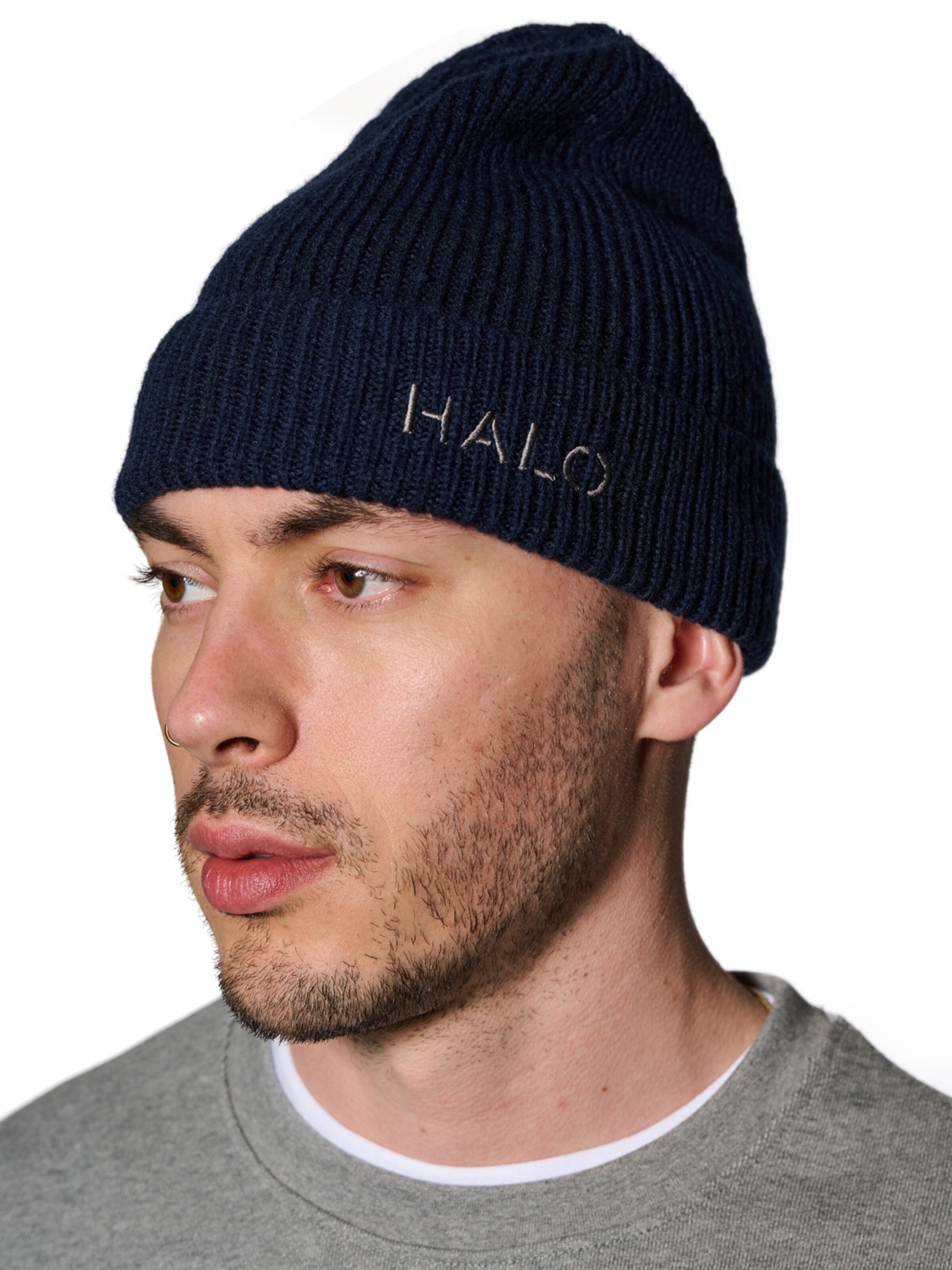HALO Beanie in Blue: front