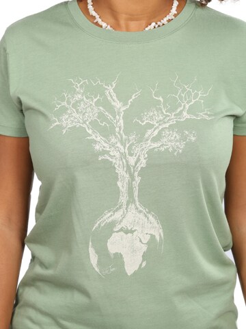 Maglietta 'Weltenbaum' di Life-Tree in verde