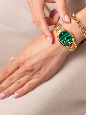 Montre à affichage analogique Lotus en vert : devant