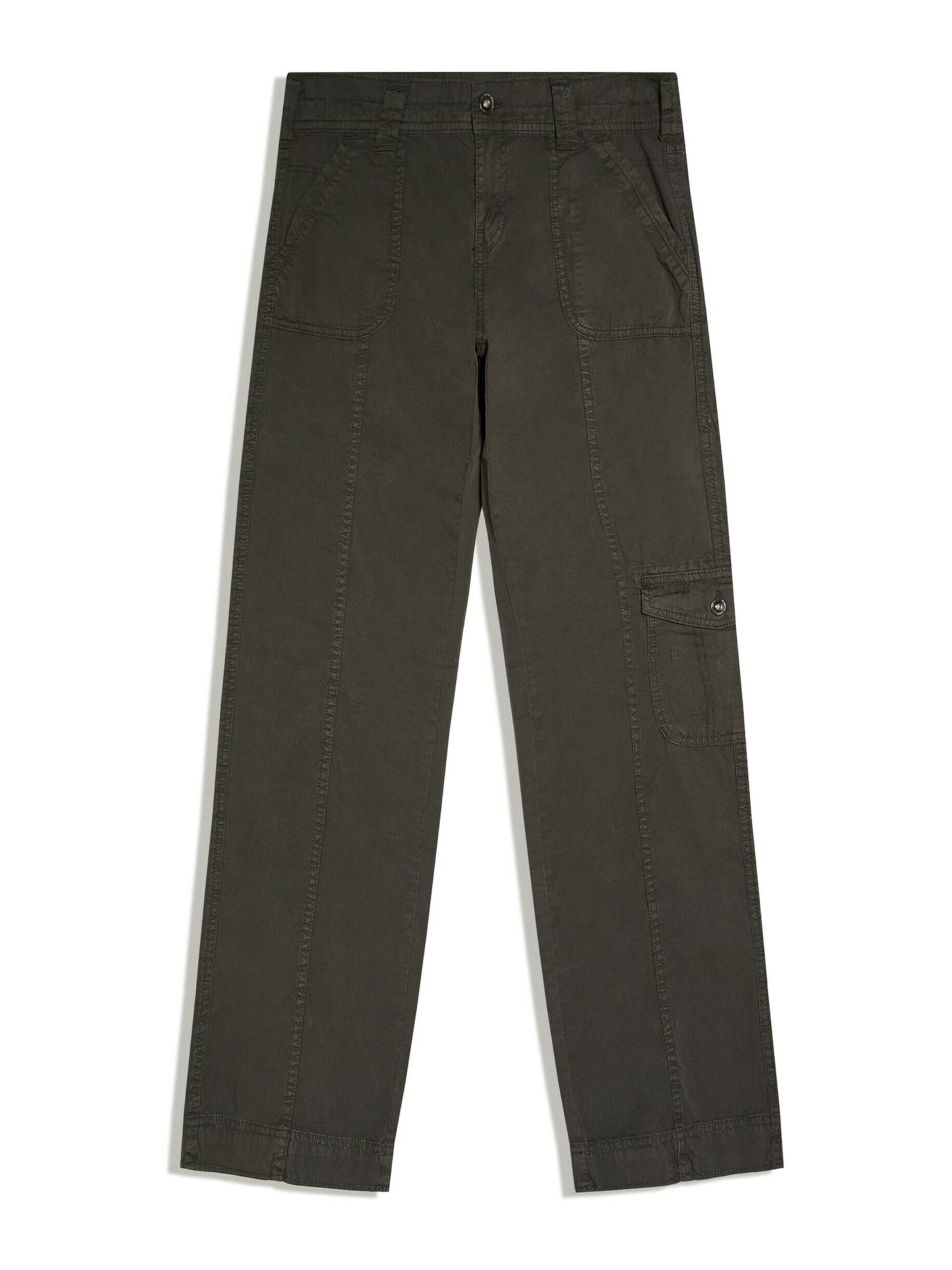 Largi Pantaloni de la Bershka pe verde: față